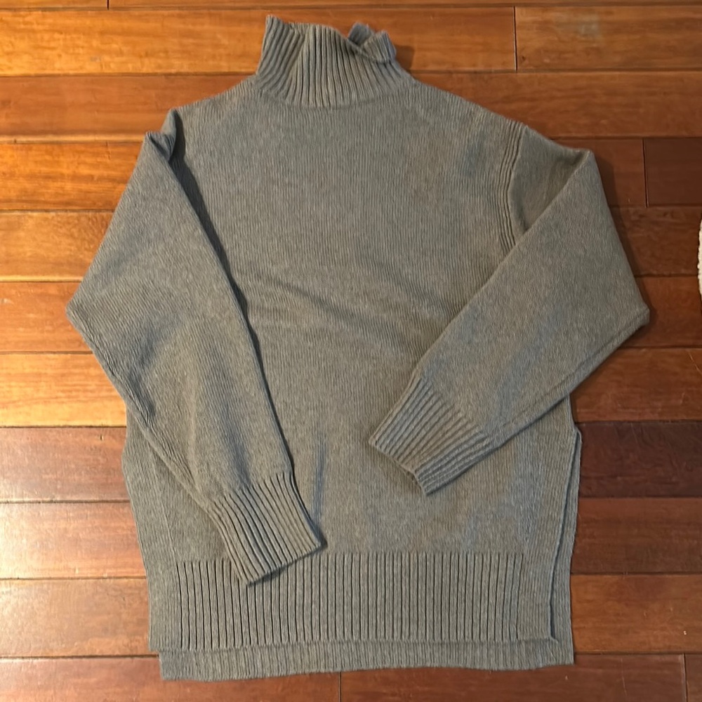 Oversize Gray Turtleneck Sweater
